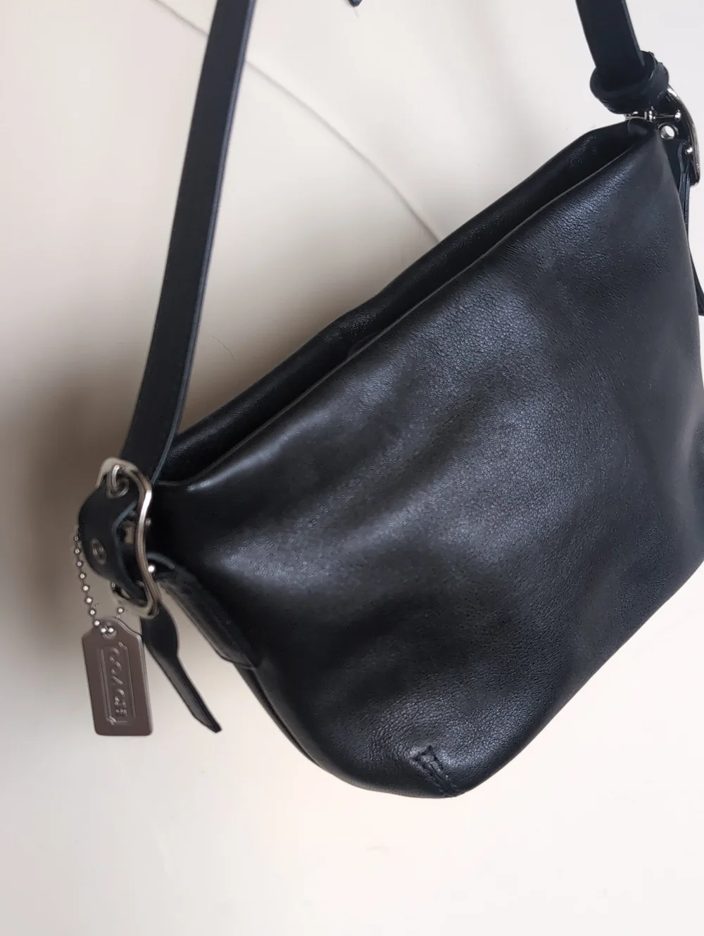 COACH Y2K ♣️Mini Coach Vintage Legacy Black Leather Demi/Mini  Duffelette Bag
